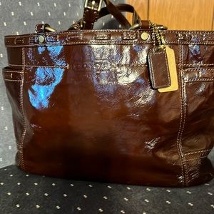 Patent Leather Coach Tote